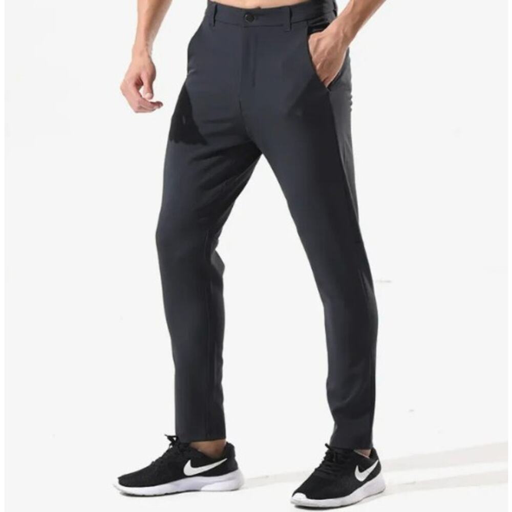 Lululemon Commission Pants Men Size 32 Black Slim Fit Stretch Casual Tech Chino